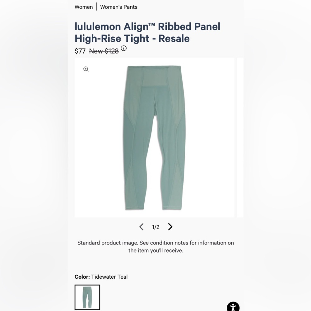 lululemon Align™ Ribbed Panel High-Rise Tight Size 2